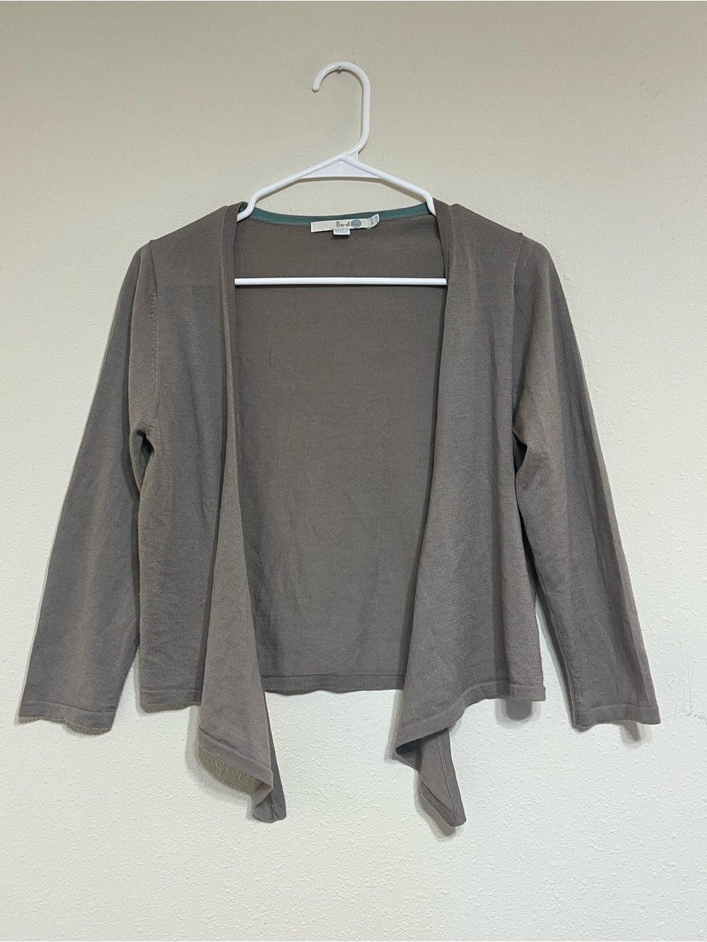 Boden Wool Open Front Cardigan Sweater - Taupe